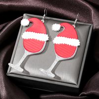 1 Pair Fashion Christmas Tree Santa Claus Snowman Arylic Christmas Women's Drop Earrings sku image 4