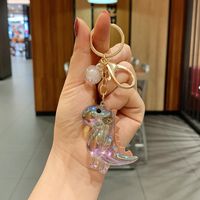 1 Piece Cartoon Style Dinosaur Artificial Crystal Unisex Bag Pendant Keychain sku image 2