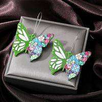 1 Pair Sweet Butterfly Arylic Women's Drop Earrings sku image 1