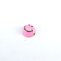 1 Piece Copper Gold Plated Round Smiley Face Cute sku image 4