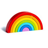 Children's Educational Rainbow Building Blocks Jenga Toys sku image 1