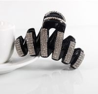 Ethnic Style Stripe Resin Inlay Rhinestones Hair Claws 1 Piece sku image 1