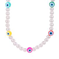 Vacation Devil's Eye Imitation Pearl Beaded Women's Necklace main image 2