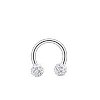 Fashion Geometric Stainless Steel Diamond Artificial Gemstones Lip Stud Ear Studs Nose Ring sku image 50