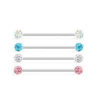 Fashion Geometric Stainless Steel Diamond Artificial Gemstones Lip Stud Ear Studs Nose Ring sku image 40