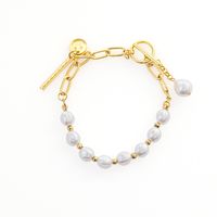Fashion Smiley Face Alloy Pearl Plating Women's Bracelets 1 Piece main image 2