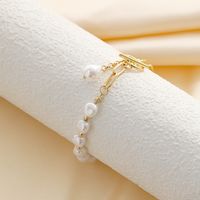 Fashion Smiley Face Alloy Pearl Plating Women's Bracelets 1 Piece main image 4