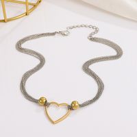 Simple Style Heart Shape Alloy Hollow Out Women's Choker 1 Piece main image 3