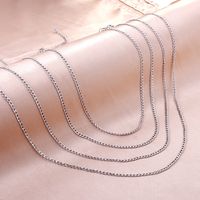 Retro Geometrisch Einfarbig Rostfreier Stahl Überzug Halskette main image 2