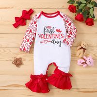 Fashion Letter Heart Shape Cotton Baby Rompers main image 1