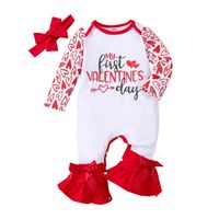 Fashion Letter Heart Shape Cotton Baby Rompers main image 5