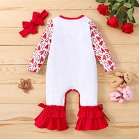 Fashion Letter Heart Shape Cotton Baby Rompers main image 4