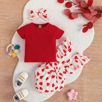 Cute Printing Bowknot Cotton Baby Clothing Sets main image 1