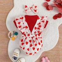 Cute Printing Bowknot Cotton Baby Clothing Sets main image 3