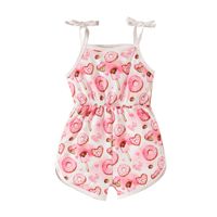Valentine's Day Fashion Letter Heart Shape Leopard Cotton Baby Rompers main image 3