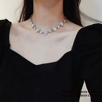 Fashion Heart Shape Alloy Plating Rhinestones Women's Necklace 1 Piece main image 6