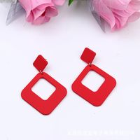 Simple Style Square Arylic Stoving Varnish Women's Earrings 1 Pair sku image 5