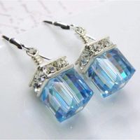 Fashion Square Alloy Plating Inlay Artificial Gemstones Women's Drop Earrings 1 Pair main image 4