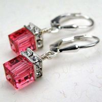 Fashion Square Alloy Plating Inlay Artificial Gemstones Women's Drop Earrings 1 Pair sku image 7