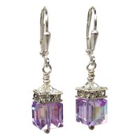 Fashion Square Alloy Plating Inlay Artificial Gemstones Women's Drop Earrings 1 Pair sku image 9