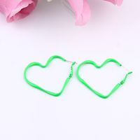 Simple Style Star Heart Shape Arylic Stoving Varnish Women's Earrings 1 Pair sku image 5