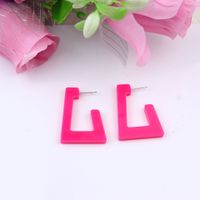 Simple Style Star Heart Shape Arylic Stoving Varnish Women's Earrings 1 Pair sku image 1