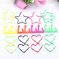 Simple Style Star Heart Shape Arylic Stoving Varnish Women's Earrings 1 Pair main image 1