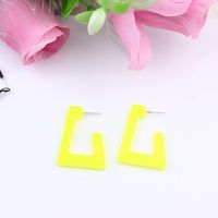 Simple Style Star Heart Shape Arylic Stoving Varnish Women's Earrings 1 Pair sku image 4