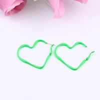 Simple Style Star Heart Shape Arylic Stoving Varnish Women's Earrings 1 Pair main image 3