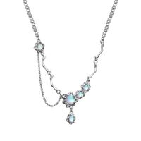 Fashion Star Titanium Steel Plating Opal Necklace 1 Piece main image 6