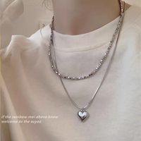 Fashion Star Titanium Steel Plating Opal Necklace 1 Piece sku image 19