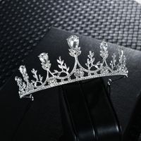 Fashion Crown Alloy Inlay Zircon Crown 1 Piece sku image 1