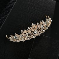 Fashion Crown Alloy Inlay Zircon Crown 1 Piece main image 3