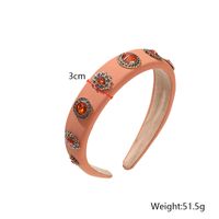 Fashion Round Cloth Handmade Inlay Rhinestones Hair Band 1 Piece main image 5