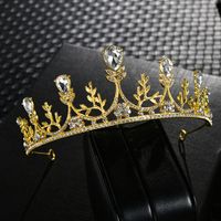 Fashion Crown Alloy Inlay Zircon Crown 1 Piece sku image 2