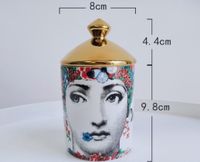 Export European Style Home Decoration Ceramic Candle Jar sku image 3