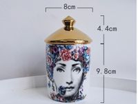 Export European Style Home Decoration Ceramic Candle Jar sku image 4