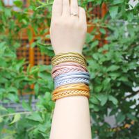 Simple Style Solid Color Resin Handmade Women's Bangle main image 3