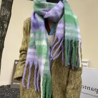 Women's Simple Style Lattice Polyester Winter Scarves main image 4