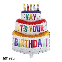 Birthday Bear Crown Cake Aluminum Film Birthday Balloons 1 Piece sku image 6