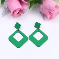 Simple Style Square Arylic Stoving Varnish Women's Earrings 1 Pair main image 3