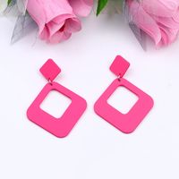 Simple Style Square Arylic Stoving Varnish Women's Earrings 1 Pair main image 4