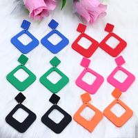 Simple Style Square Arylic Stoving Varnish Women's Earrings 1 Pair main image 5