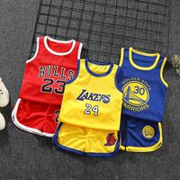 Sports Letter Patchwork Polyester Boys Clothing Sets main image 1