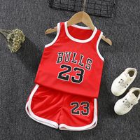 Sports Letter Patchwork Polyester Boys Clothing Sets main image 4