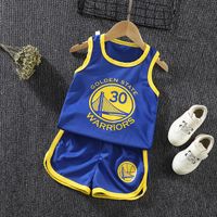 Sports Letter Patchwork Polyester Boys Clothing Sets main image 3