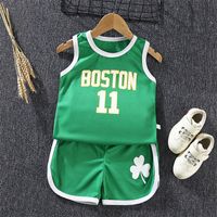 Sports Letter Patchwork Polyester Boys Clothing Sets main image 2