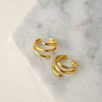 Fashion Solid Color Silver Plating Ear Clips 1 Piece main image 5