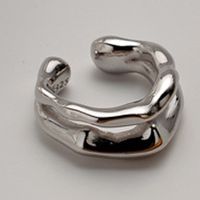 Einfacher Stil Geometrisch Sterling Silber Überzug Ohrclips 1 Stück sku image 1
