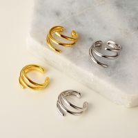 Fashion Solid Color Silver Plating Ear Clips 1 Piece main image 1